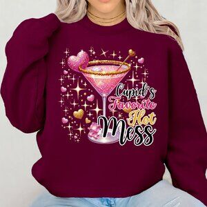 Valentine's Cupid Hot Mess Sweatshirt, Valentine's Day Shirt, Cupid Hot Mess